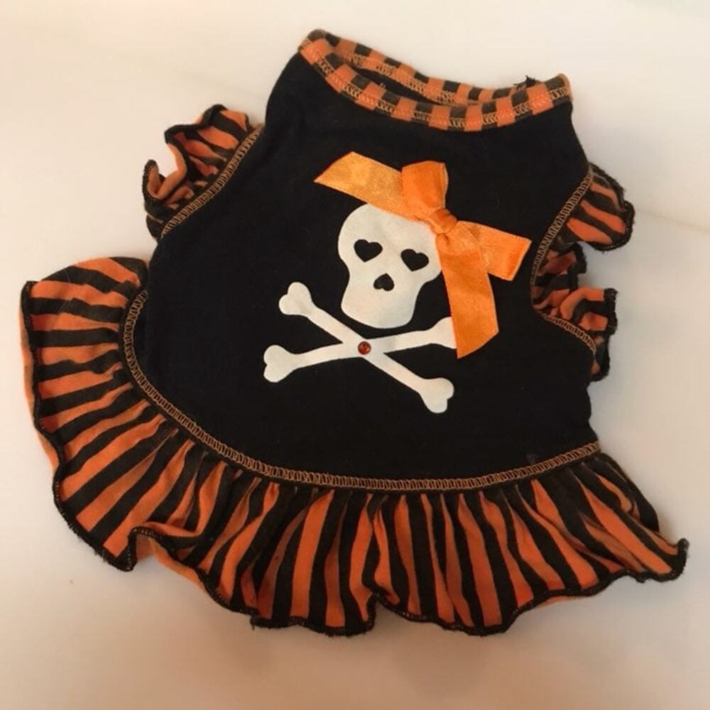 Spooky Cute "Howloween" Skull Pet Dog Dress 💀🎃✨
